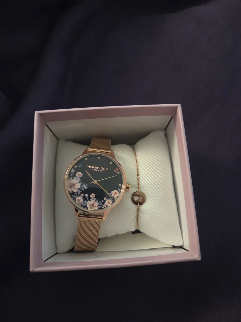 Victoria Hyde London Rose Gold Floral Watch